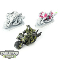 Chaos Space Marines - 3 Chaos Bikers - grundiert