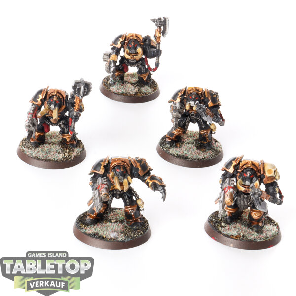Chaos Space Marines - 5x Chaos Terminator Squad - bemalt