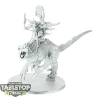 Seraphon - Saurus Oldblood on Carnosaur - grundiert