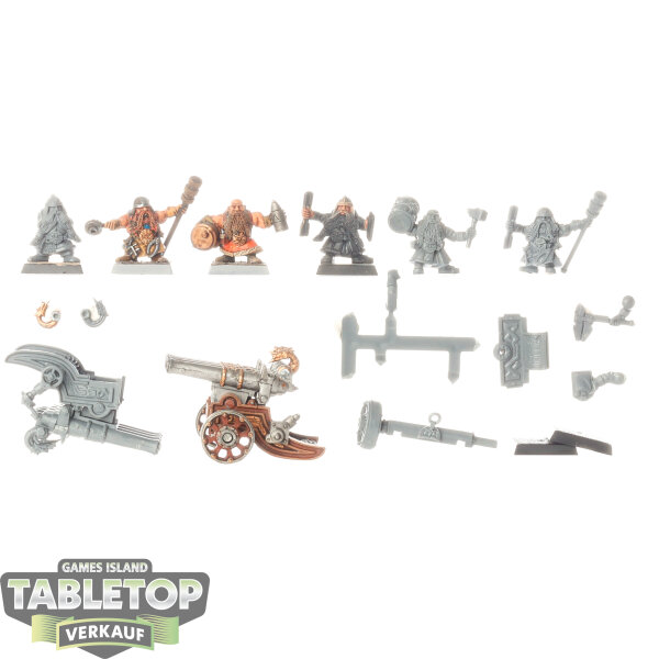 Dwarfen Mountain Holds - 2x Dwarf Organ Gun - teilweise bemalt