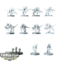 Tyraniden - 10x Termagants - teilweise bemalt