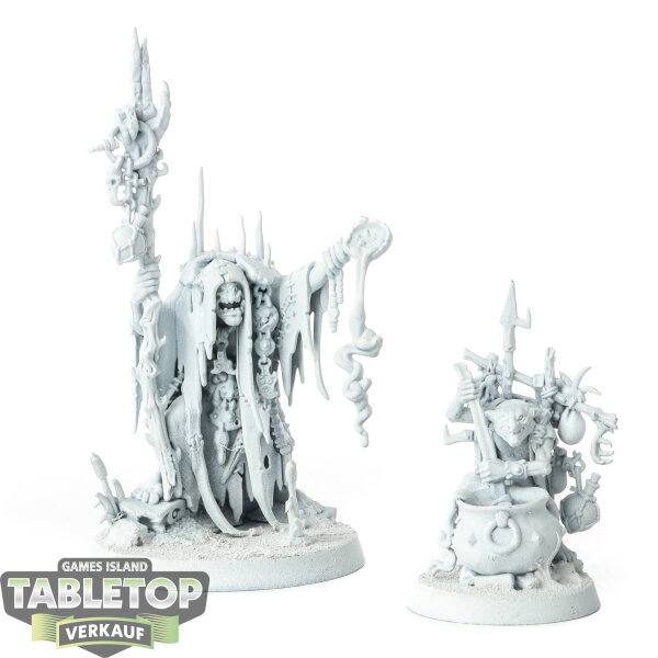 Orruk Warclans - Swampcalla Shaman with Pot-grot - grundiert