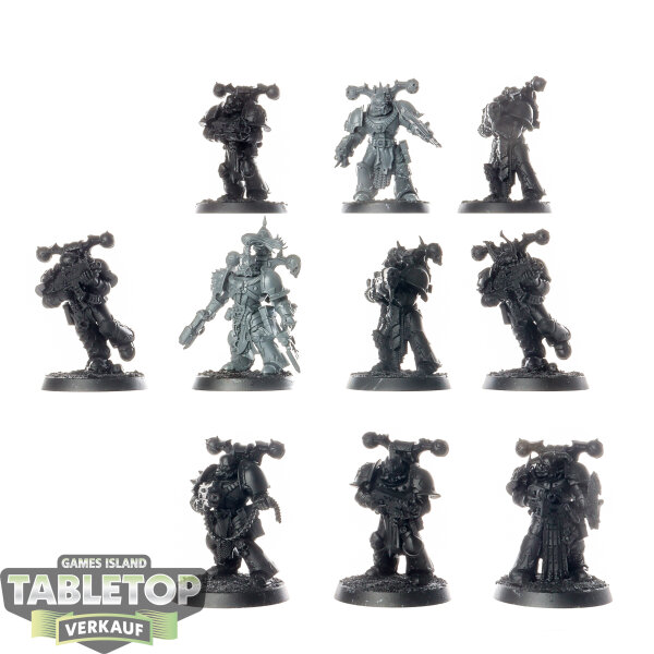 Chaos Space Marines - 10 x Legionaries - teilweise bemalt