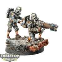 Astra Militarum - Death Korps of Krieg Engineers with Mole Launcher - gut bemalt