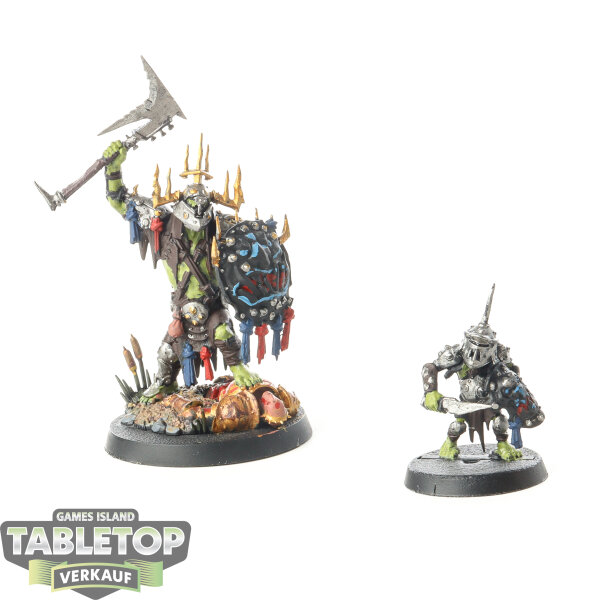 Orruk Warclans - Killaboss with Stab-grot - bemalt