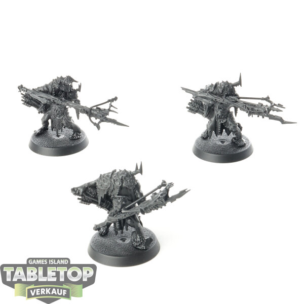 Orruk Warclans - 3x Man-Skewer Boltboyz - grundiert