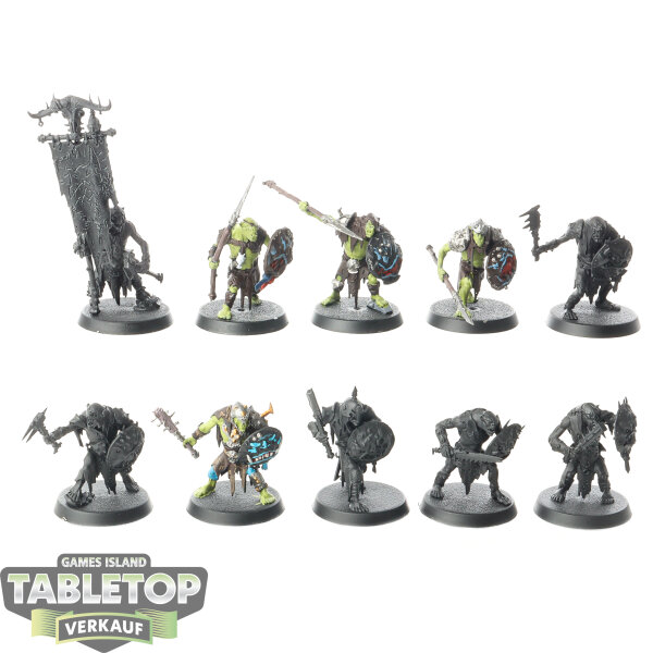 Orruk Warclans - 10x Gutrippaz - teilweise bemalt