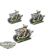 Chaos Space Marines - 3x Chaos Bikers - teilweise bemalt