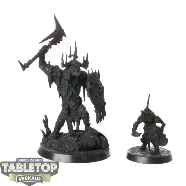 Orruk Warclans - Killaboss with Stab-grot - grundiert