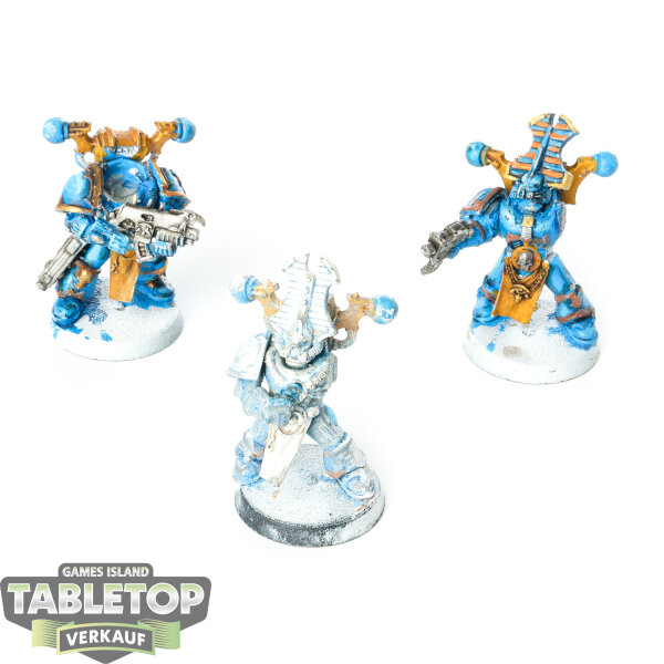 Thousand Sons - 3 Rubric Marines klassisch - teilweise bemalt