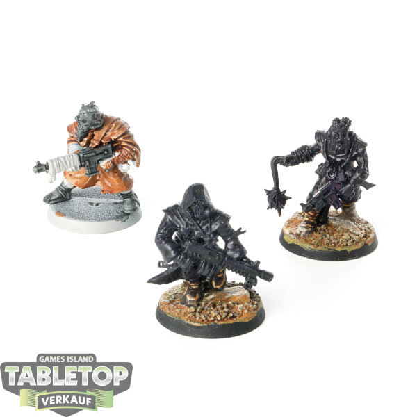 Chaos Space Marines - 3 Chaos Cultists klassisch - teilweise bemalt