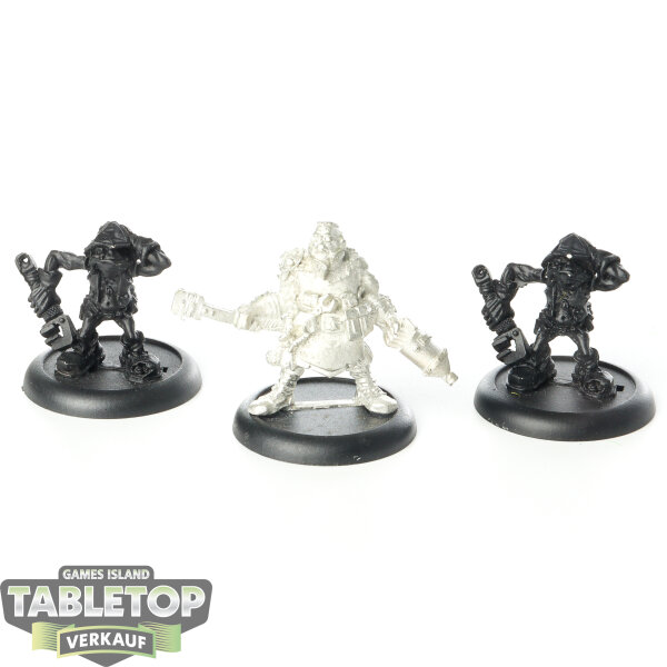 Cygnar - 3 Mechanik & Goblin Bodger - unbemalt