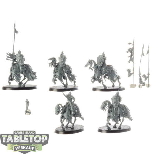 Soulblight Gravelords - 5x Black Knights - unbemalt