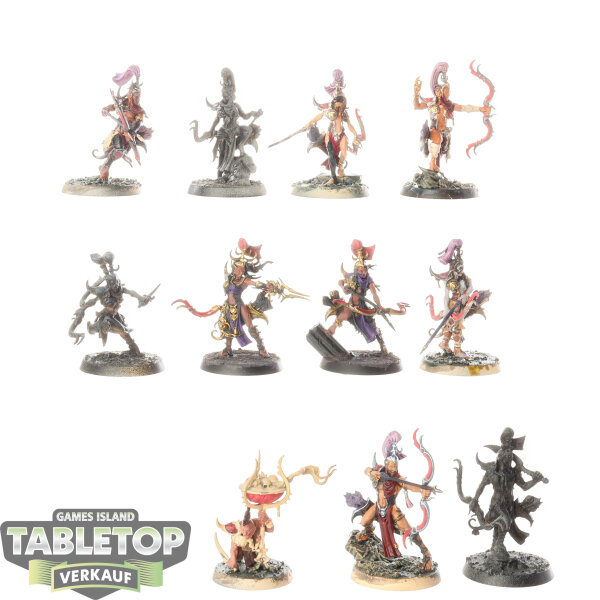 Hedonites of Slaanesh - 11 Blissbarb Archers - teilweise bemalt