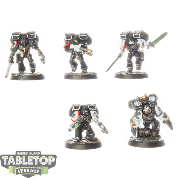 Raven Guard - 5x Vanguard Veteran Squad - bemalt