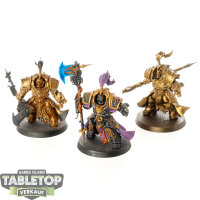 Adeptus Custodes - 3x Allarus Custodians - teilweise bemalt