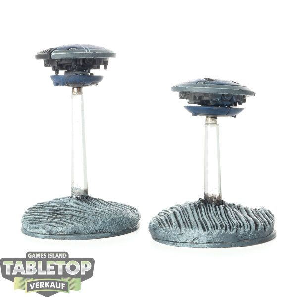 Tau Empire - 2 Tactical Drones - bemalt