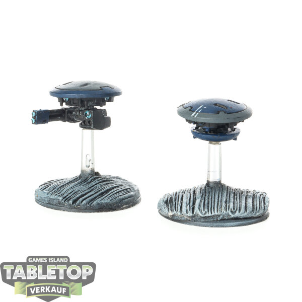Tau Empire - 2 Tactical Drones - bemalt