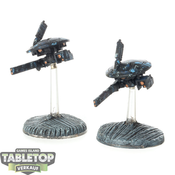 Tau Empire - 2 Tactical Drones - bemalt