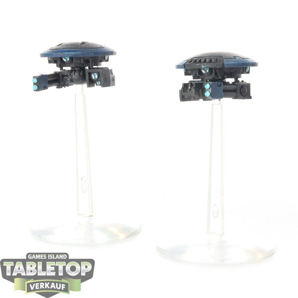 Tau Empire - 2 Tactical Drones - bemalt