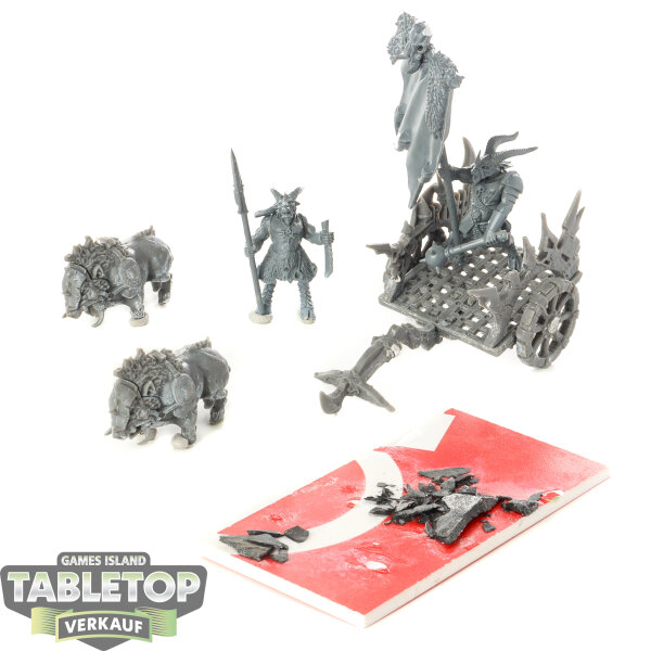 Beastmen Brayherds - Tuskor Chariot - unbemalt