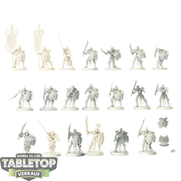 Ossiarch Bonereapers - 20 x Mortek Guard - teilweise bemalt