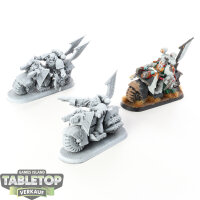 Dark Angels - 3x Ravenwing Black Knights - teilweise bemalt