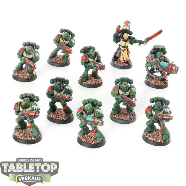 Dark Angels - 10x Tactical Squad klassisch - bemalt