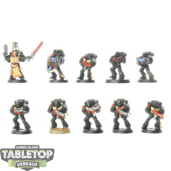 Dark Angels - 10x Tactical Squad - bemalt
