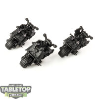 Chaos Space Marines - 3 Chaos Bikers - grundiert