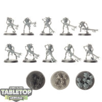 Necrons - 10 x Necron Warriors - teilweise bemalt