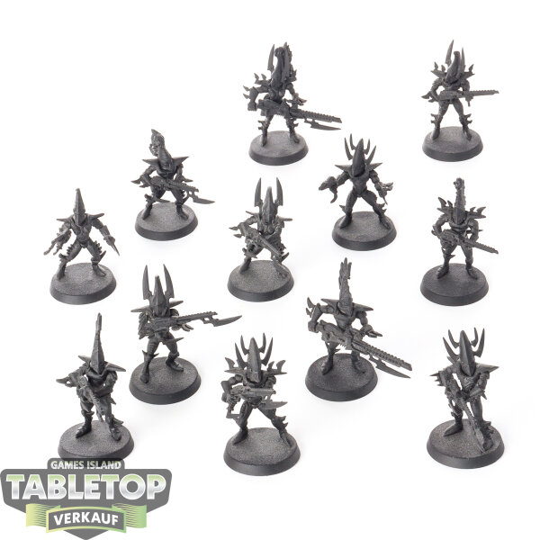 Drukhari - 12 Kabalite Warriors klassisch - grundiert