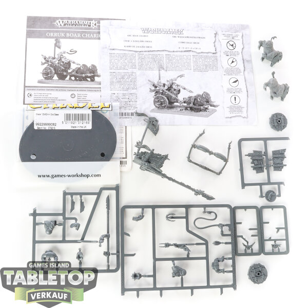Orc & Goblin Tribes - Orc Boar Chariot - teilweise gebaut