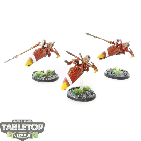 Aeldari - 3 Windriders - bemalt