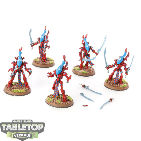 Aeldari - 5 Wraithblades - bemalt