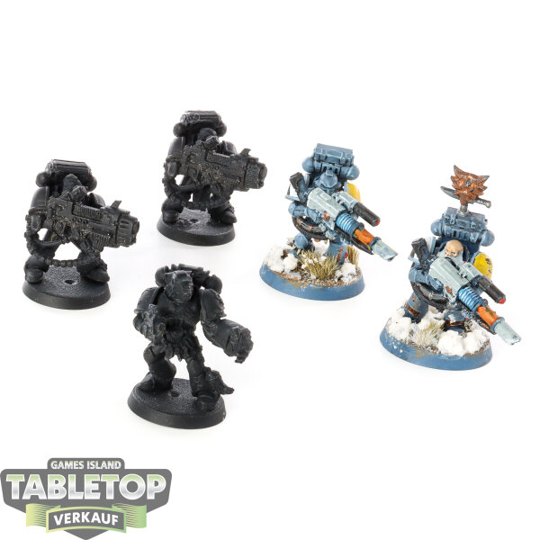 Space Wolves - 5 Devastator Squad - teilweise bemalt