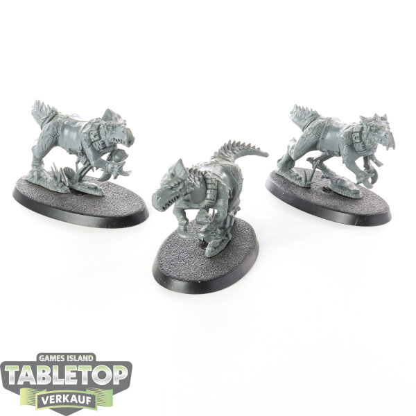 Lizardmen - 3 Cold Ones - unbemalt