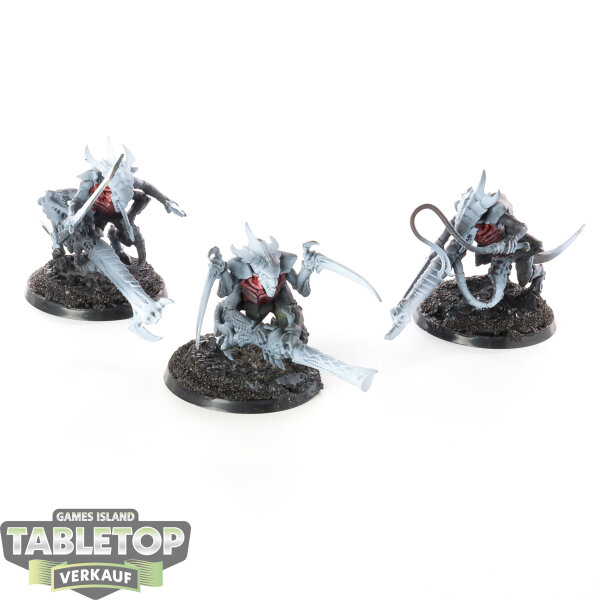 Tyraniden - 3x Tyranid Warriors - teilweise bemalt