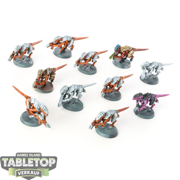 Tyraniden - 11x Termagants klassisch - teilweise bemalt