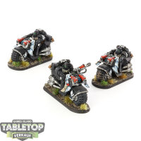 Dark Angels - 3x Ravenwing Bike Squadron - teilweise bemalt