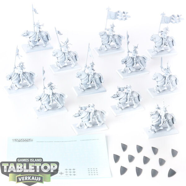 Kingdom of Bretonnia - 12 x Knights of the Realm/Knights Errant - teilweise gebaut