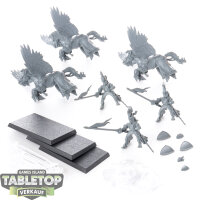 Kingdom of Bretonnia - 3 x Pegasus Knights - teilweise...