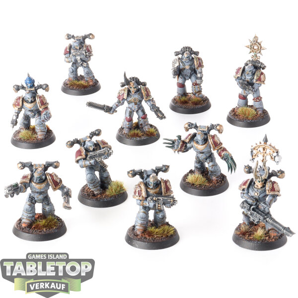 Chaos Space Marines - 10 x Legionaries - bemalt
