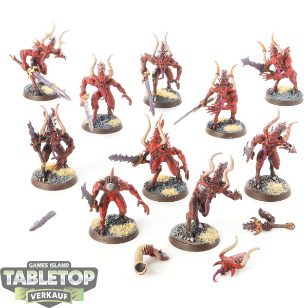Blades of Khorne - 10 Bloodletters - bemalt