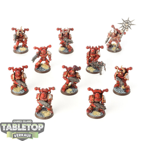 Chaos Space Marines - 10 Chaos Space Marines - teilweise bemalt