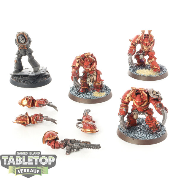 Chaos Space Marines - 4 Chaos Terminator Squad - teilweise bemalt