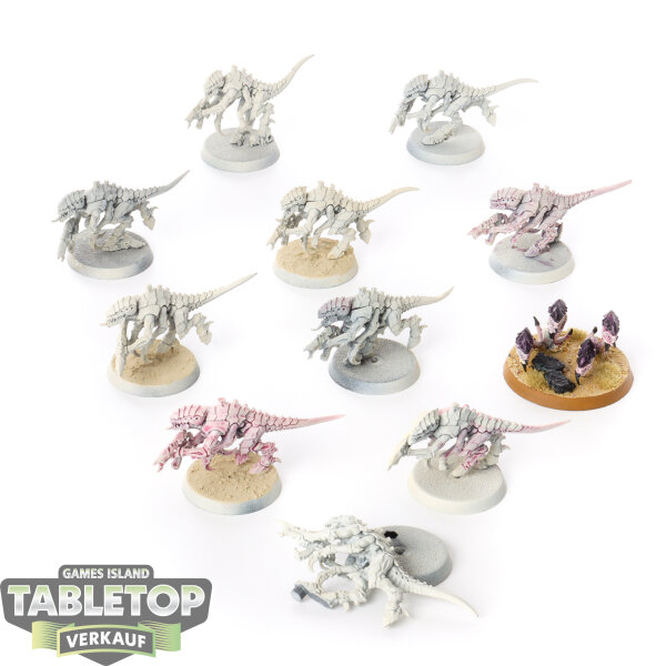 Tyraniden - 10 x Termagants - teilweise bemalt
