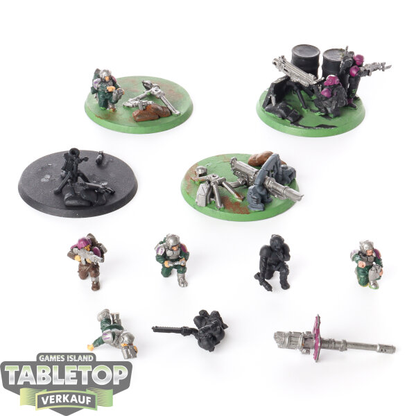 Astra Militarum - 4 x Heavy Weapons Squad klassisch - teilweise bemalt
