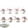Genestealer Cults - 8 Genestealers classic - bemalt