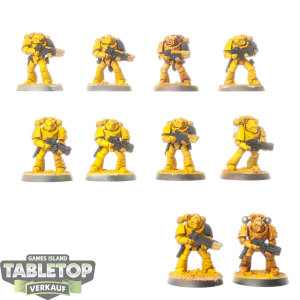Horus Heresy - 10 Imperial Fists Legion MKIV Special Weapons Squad - teilweise bemalt
